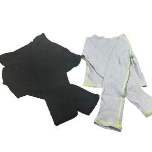 2 Piece Wild Fable Women's Med Black Crop Sweater And Light Blue Ribbed T-Shirt